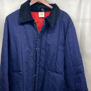 Vintage Walls Blizzard Pruf Blue Jacket Corduroy Collar  Size Xl